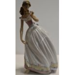 10¼" LLADRO PORCELAIN FIGURINE ORNAMENT - THE GLASS SLIPPER 05957, WITH ORIGINAL BOX