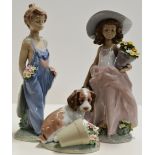 GROUP OF 3 LLADRO "COLLECTORS SOCIETY" PORCELAIN FIGURINE ORNAMENTS - POCKET FULL OF WISHES 07650, A