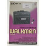 SONY WM-FX28 FM/AM WALKMAN WITH ORIGINAL BOX & ACCESSORIES