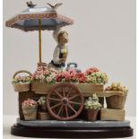 FINE LARGE LLADRO PORCELAIN CENTREPIECE DISPLAY - FLOWERS OF THE SEASON 01454, WITH ORIGINAL BOX &