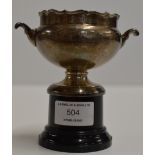 SMALL LONDON SILVER PRESENTATION TROPHY ON STAND