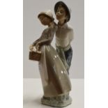 11½" NAO PORCELAIN DOUBLE FIGURINE ORNAMENT WITH ORIGINAL BOX