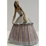 8¾" LLADRO PORCELAIN FIGURINE ORNAMENT - WAITING TO DANCE 05858, WITH ORIGINAL BOX