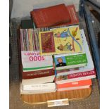 TRAY CONTAINING QUANTITY OF ANTIQUE REFERENCE BOOKS