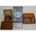 4 VARIOUS BOXES WITH QUANTITY COSTUME JEWELLERY