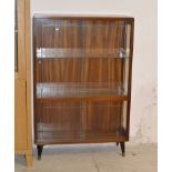 MAHOGANY GLASS FRONTED BOOKCASE