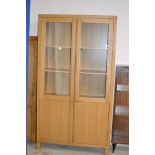 MODERN OAK FINISHED 4 DOOR CABINET