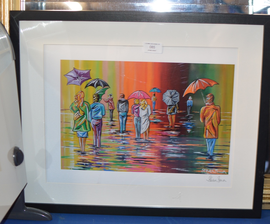 SMALL FRAMED STEVEN BROWN PRINT