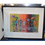 SMALL FRAMED STEVEN BROWN PRINT