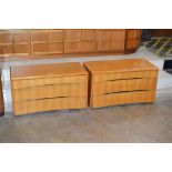 PAIR OF TEAK 3 DRAWER CHESTS