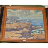 FRAMED OIL ON CANVAS - COASTAL SCENE, SIGNED MACINNES