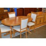 MODERN DINING TABLE WITH 4 CHAIRS & MATCHING SIDEBOARD