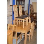 MODERN DINING TABLE WITH 6 CHAIRS