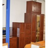 5 PIECE MAHOGANY EFFECT BEDROOM SUITE