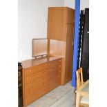 3 PIECE TEAK FINISHED BEDROOM SUITE