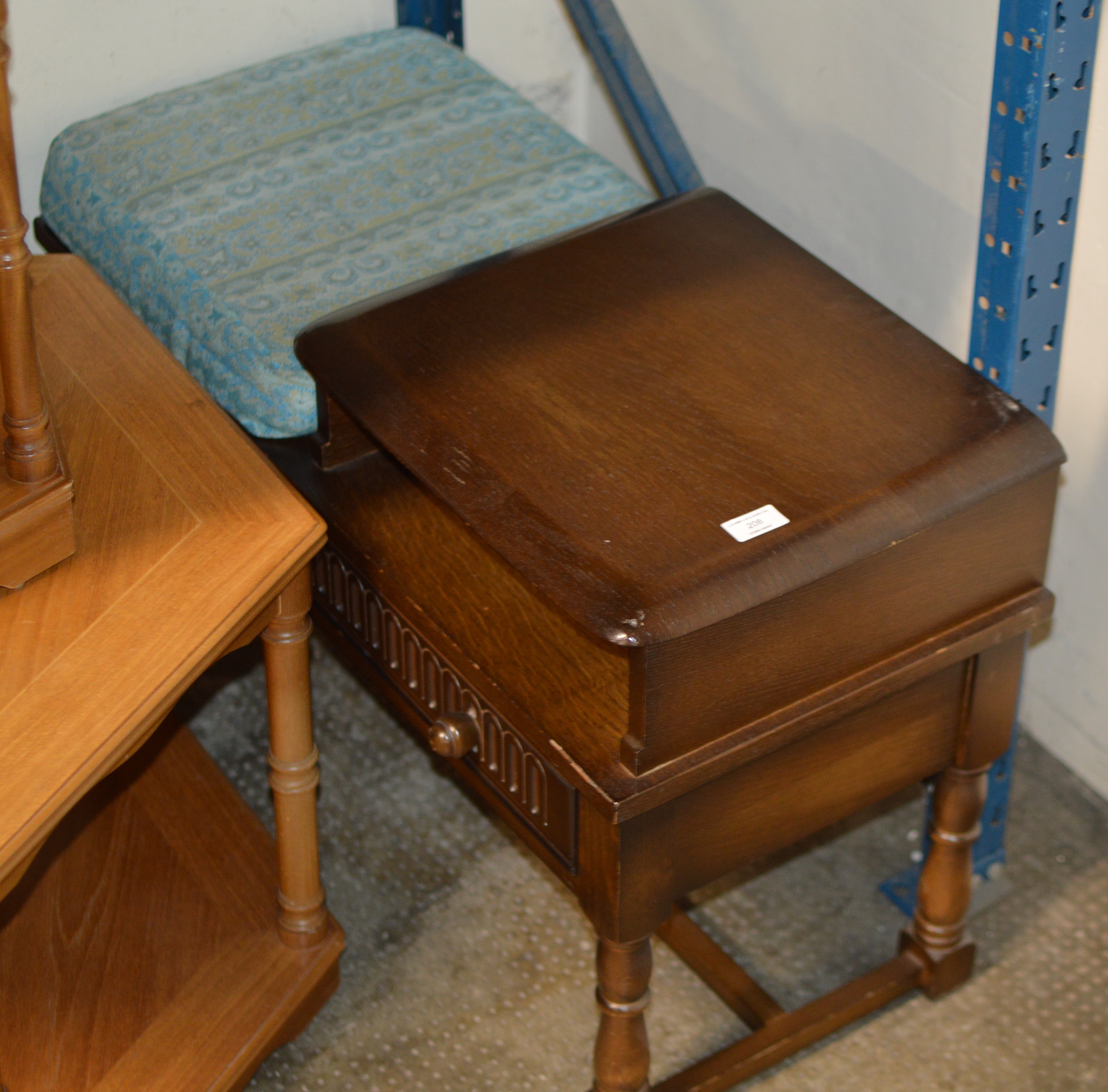 OAK TELEPHONE SEAT