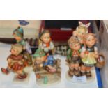 6 VARIOUS HUMMEL FIGURINE ORNAMENTS