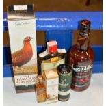 FAMOUS GROUSE WITH BOX - 70CL, 40% VOL, WHYTE & MACKAY - 70CL, 40% VOL, HALF BOTTLE OF BRANDY -
