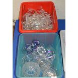 2 BOXES WITH ASSORTED CRYSTAL & GLASS WARE