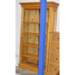 MODERN PINE OPEN BOOKCASE