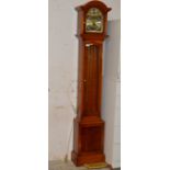 REPRODUCTION YEW WOOD CASED GRANDDAUGHTER CLOCK