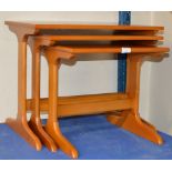 NEST OF 3 TEAK TABLES