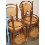 SET OF 4 BENT WOOD CHAIRS
