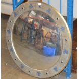 LARGE GILT FRAMED CIRCULAR WALL MIRROR