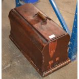 VINTAGE JONES WOODEN CASED SEWING MACHINE