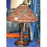 DECORATIVE TIFFANY STYLE LAMP & SHADE