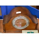 OAK CASED CHIMING MANTLE CLOCK