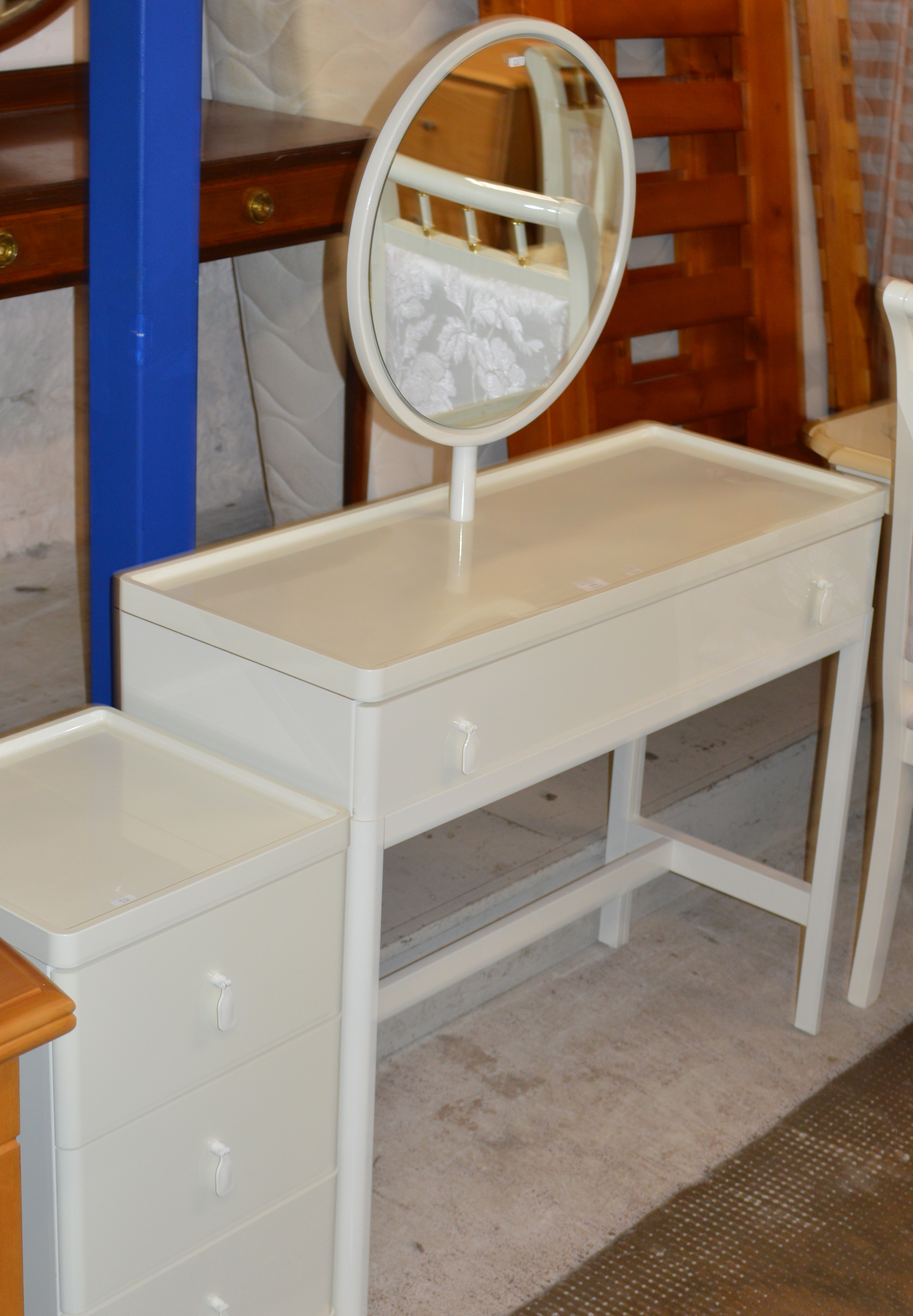 EARLY IKEA DRESSING TABLE & MATCHING BEDSIDE CABINET