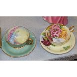 2 AYNSLEY CABINET CUP & SAUCER SETS