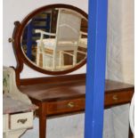 INLAID MAHOGANY WASHSTAND WITH 2 DRAWERS