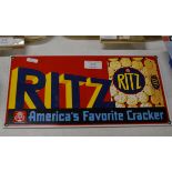 RITZ METAL ADVERTISING SIGN