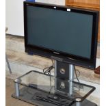 PANASONIC 37" LCD TV ON STAND WITH DVD PLAYER