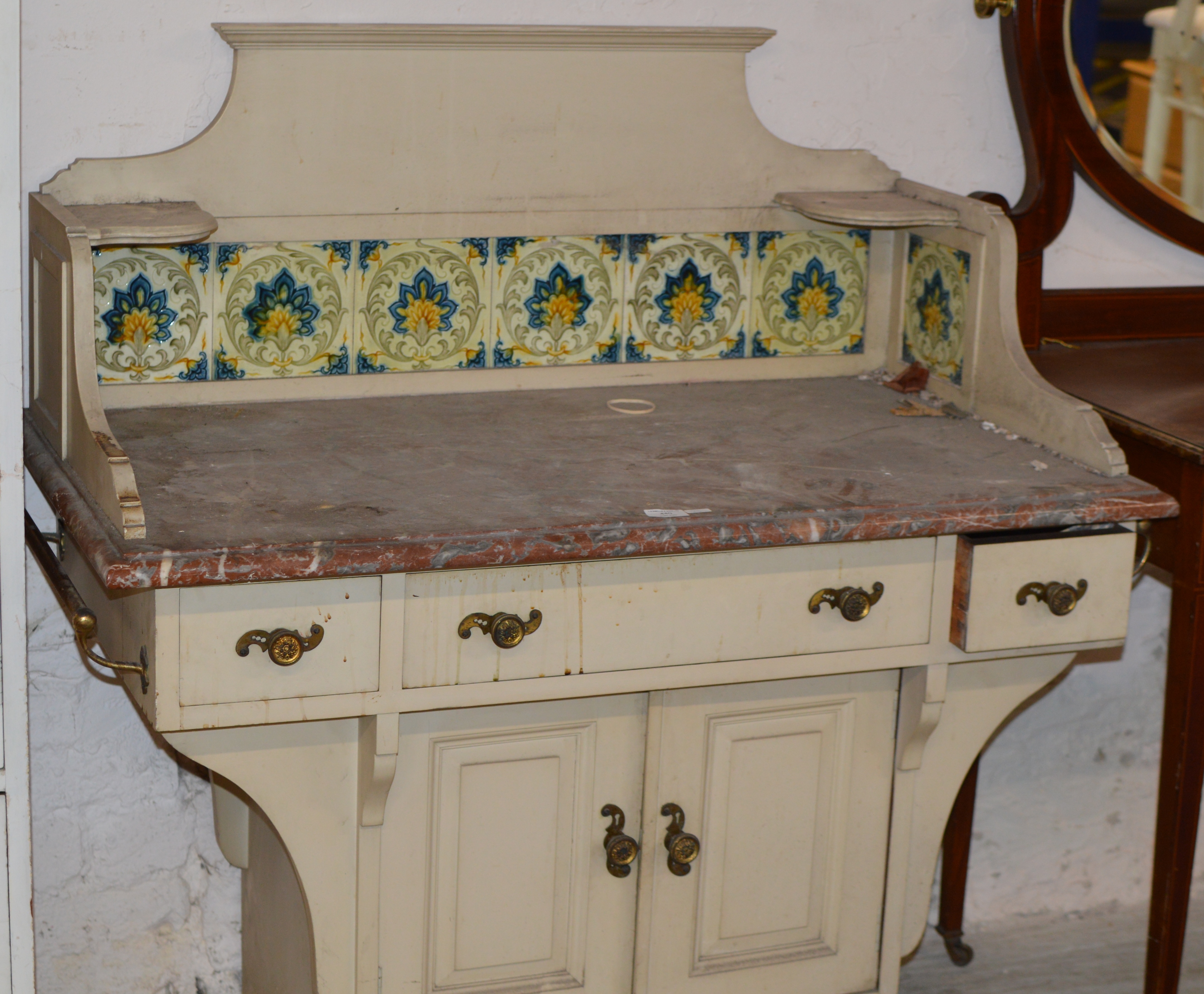 MARBLE TOP WASH STAND