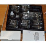 MACINTOSH CRYSTAL DECANTER & GLASSES BOX SET & 2 GIFT BOXES