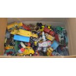 BOX CONTAINING VARIOUS VINTAGE MODEL VEHICLES, DINKY ETC