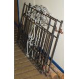 2 CAST IRON GATES & CAST IRON POLES