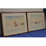 SET OF 6 FRAMED WATERCOLOURS - CONTINENTAL SCENES, SIGNED L.M. GHOSE