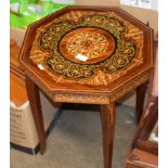 INLAID FLIP TOP SEWING TABLE