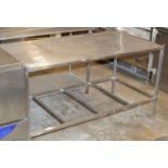 1.5 METER STAINLESS STEEL 2 TIER COMMERCIAL WORK TABLE