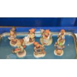 7 VARIOUS HUMMEL FIGURINE ORNAMENTS