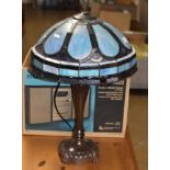 ART NOUVEAU STYLE LEADED GLASS TABLE LAMP