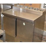 BLIZZARD 90CM STAINLESS STEEL COMMERCIAL REFRIGERATED SERVING COUNTER