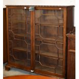 MAHOGANY DOUBLE DOOR BOOKCASE