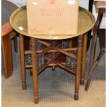 EASTERN BRASS TOP OCCASIONAL TABLE