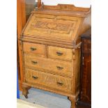 ORNATE OAK WRITING BUREAU