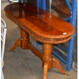 REPRODUCTION YEW WOOD CONSOLE TABLE